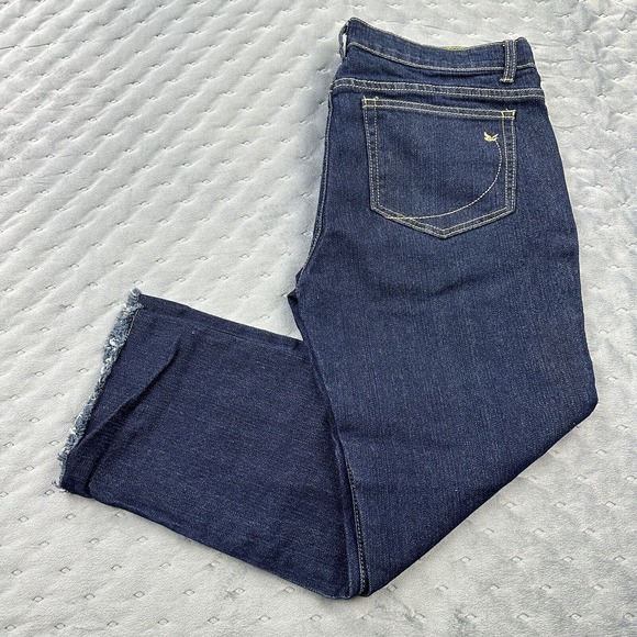 Selena Gomez Jeans Juniors 13 Blue Raw Denim Fringe Mid Rise Stretch Casual Boho - Picture 1 of 15